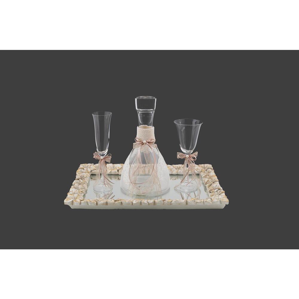 91.ΔΙΣΚΟΣ CDW642180 35x50cm ΚΑΡΑΦΑ SK6181988 16,8xH30,5cm ΠΟΤΗΡΙ SP6180680 23cm ΠΟΤ. ΣΑΜΠΑΝΙΑΣ SS6180690  H25,5cm